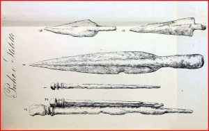 Tharros. Bronzi nuragici da tombe del Capo S. Marco (Gateano Cara, 1865).